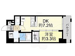 エスリードレジデンス ザ・グラン大阪ノア 1LDKの間取図画像