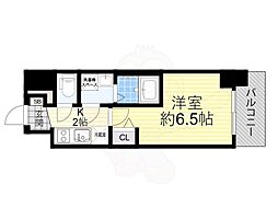 エスリードレジデンス ザ・グラン大阪ノア 1Kの間取図画像