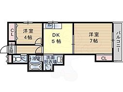 グレーシィ・COM 2DKの間取図画像
