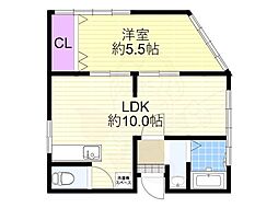 岸本ビル 2階/-