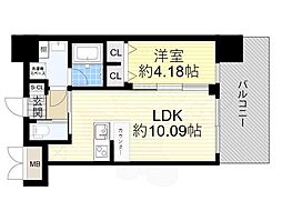 プレジオ御幣島 1LDKの間取図画像