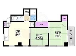 メゾン興和 2DKの間取図画像
