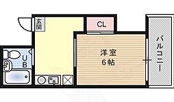 ルミエール林 1Kの間取図画像