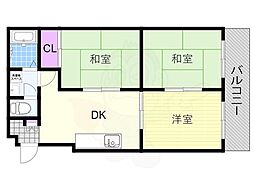 シティハイツ姫島 3DKの間取図画像