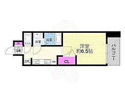 アドバンス大阪ヴェンティ 1Kの間取図画像
