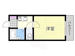 コウヨウ姫里 1Kの間取図画像
