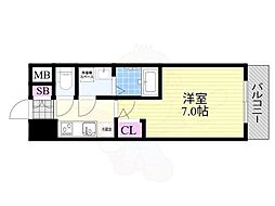 サムティ姫島FELICETO 1Kの間取図画像