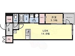 COCOMARINI 1LDKの間取図画像