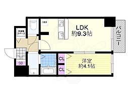 ソルテラスOSAKA塚本 1LDKの間取図画像