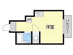 エスリード塚本 ワンルームの間取図画像