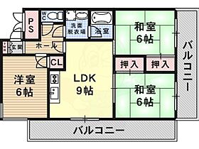 マンション津坂 603 ｜ 大阪府大阪市平野区加美西１丁目16番43号（賃貸マンション3LDK・6階・60.00㎡） その2