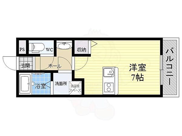 ウエストランドK ｜大阪府大阪市平野区加美北９丁目(賃貸マンション1R・4階・21.60㎡)の写真 その2