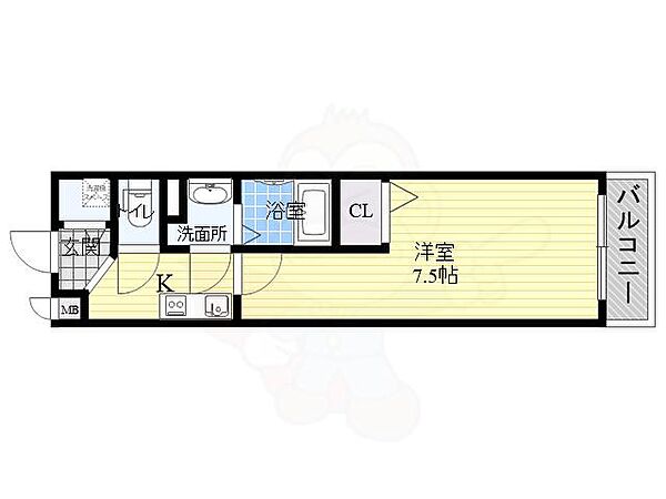 アドニスコート加美 ｜大阪府大阪市平野区加美北８丁目(賃貸マンション1K・5階・25.00㎡)の写真 その2