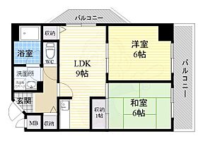 ヴィラシャトー  ｜ 大阪府大阪市平野区平野西１丁目5番20号（賃貸マンション2DK・7階・50.50㎡） その2