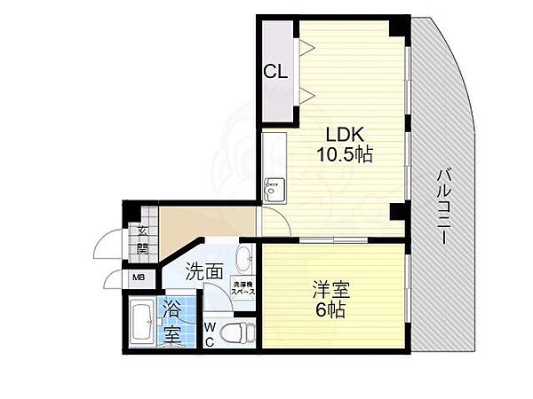 メゾンクレール ｜大阪府大阪市平野区長吉長原３丁目(賃貸マンション2DK・4階・39.60㎡)の写真 その2