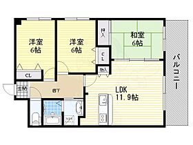 ホライズン弐番館 401 ｜ 大阪府大阪市平野区瓜破東２丁目5番17号（賃貸マンション3LDK・4階・66.30㎡） その2