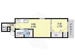 e-house 1LDKの間取図画像