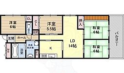 グランドハイツタカノ2 4LDKの間取図画像