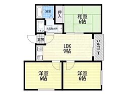 フローラル平野杉山ビル 3LDKの間取図画像