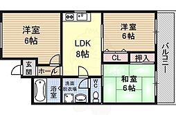 グランドハイツタカノ 3DKの間取図画像