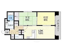ラ・フォーレ平野 2LDKの間取図画像