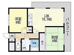 ヴェルデ瑞穂壱番館 2LDKの間取図画像