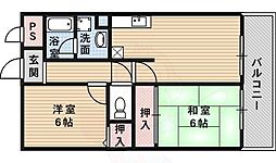 ヴィラシャトー 2DKの間取図画像