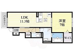 サンハイツ喜連B棟 1階/-