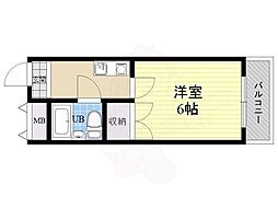 クローバーメゾン公園南Part2 1Kの間取図画像