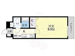 Jino平野 1Kの間取図画像
