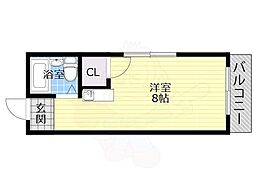 プチシャトー ワンルームの間取図画像