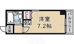プレアール長居公園 ワンルームの間取図画像