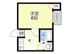 ロイヤル加美北 1Kの間取図画像