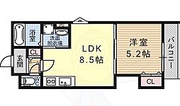 ソレイユ照ヶ丘1 1LDKの間取図画像