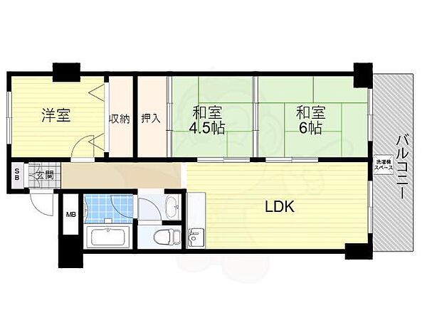 大阪府茨木市水尾３丁目(賃貸マンション3LDK・3階・53.22㎡)の写真 その2