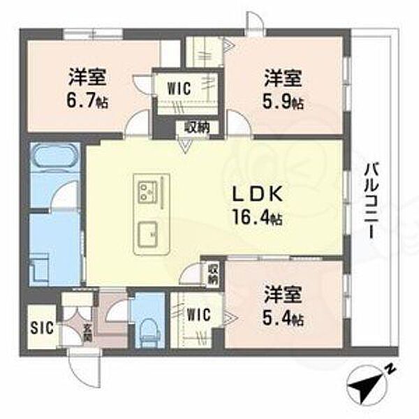 大阪府茨木市春日３丁目(賃貸マンション3LDK・1階・77.50㎡)の写真 その2