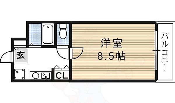 大阪府高槻市大畑町(賃貸マンション1K・2階・24.00㎡)の写真 その2