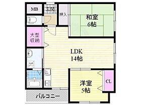 大阪府摂津市正雀２丁目（賃貸マンション2LDK・3階・57.10㎡） その2