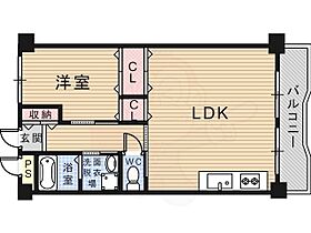 大阪府茨木市沢良宜西１丁目（賃貸マンション1LDK・6階・43.74㎡） その2