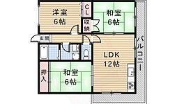 サンパーク・シャトー 3LDKの間取図画像