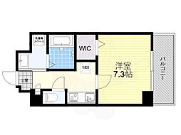 阪急京都本線 正雀駅 徒歩3分の賃貸マンション 9階1Kの間取り