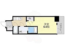 JR東海道・山陽本線 岸辺駅 徒歩3分の賃貸マンション 6階1Kの間取り