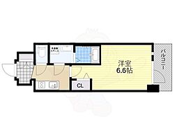 JR東海道・山陽本線 岸辺駅 徒歩3分の賃貸マンション 6階1Kの間取り