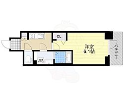 JR東海道・山陽本線 岸辺駅 徒歩3分の賃貸マンション 3階1Kの間取り