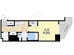 JR東海道・山陽本線 岸辺駅 徒歩3分の賃貸マンション 11階1Kの間取り