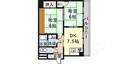 メゾンS・K 2DKの間取図画像