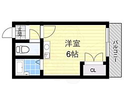 アーク2 ワンルームの間取図画像