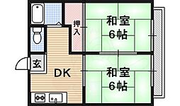 ハイツアーバン2 2Kの間取図画像