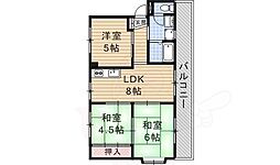 スターハイツ鮎川2 3DKの間取図画像