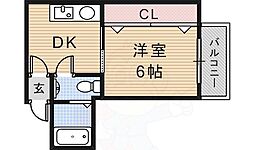 シャトーポポ 1DKの間取図画像